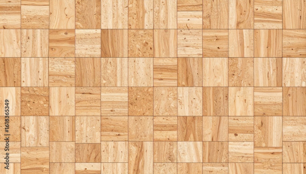 Naklejka premium Beige Wooden Flooring Tiles Pattern