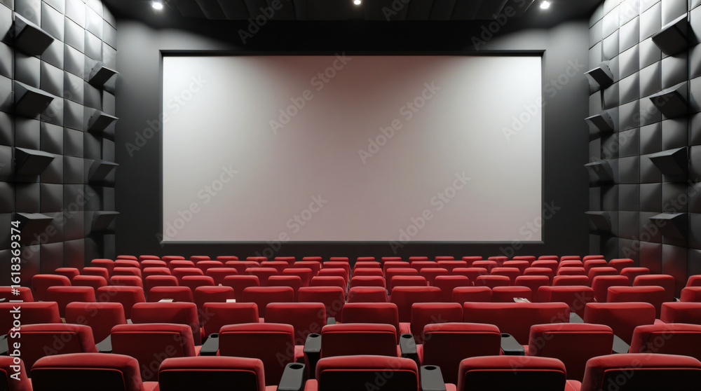 Fototapeta premium cinema auditorium with empty seats