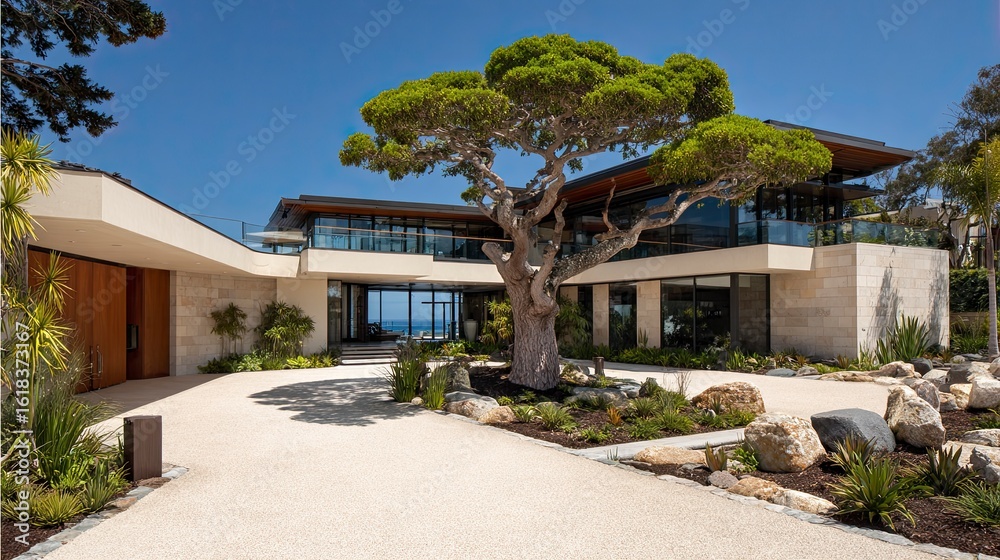 Fototapeta premium Modern luxury home exterior design