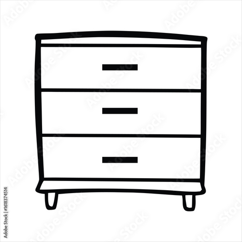 chest of drawers isolated