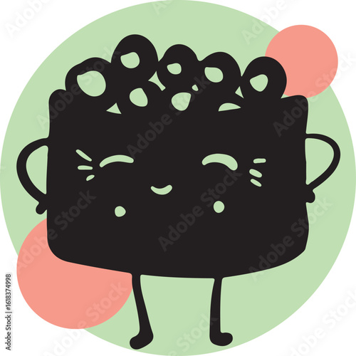Cute sushi character japanese cuisine	