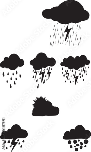 rain clouds silhouette ls