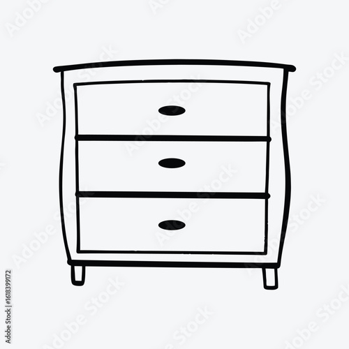 chest of drawers vector illustration