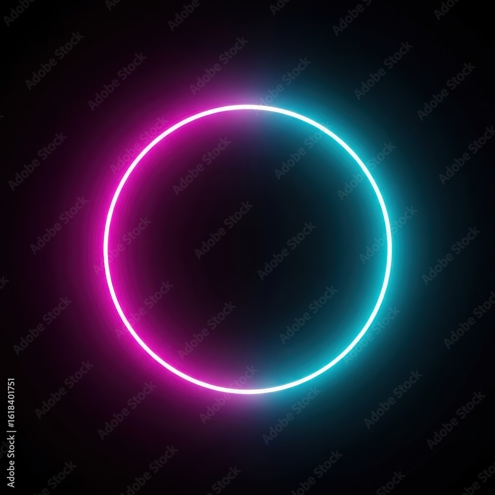 Obraz premium Neon question mark and empty frame on brick wall background