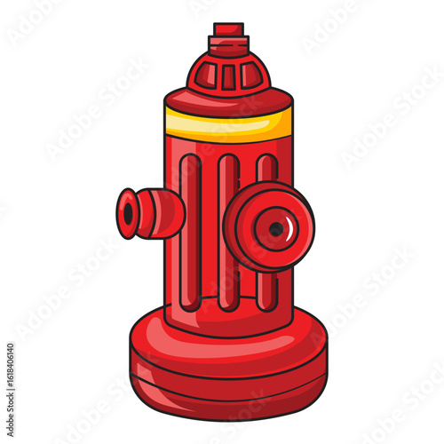 Fire Hydrant Vector Illustration Emergency Water Supply Equipment for Firefighting