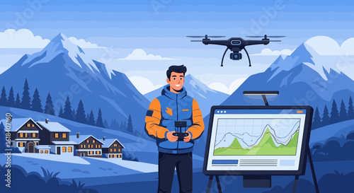 Drone Technology For Surveying In High Mountain Regions With Data Analysis