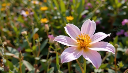 endangered bloom detail showing pollen rich center and thin petals swaying in gentle wind captured in serene wild habitat