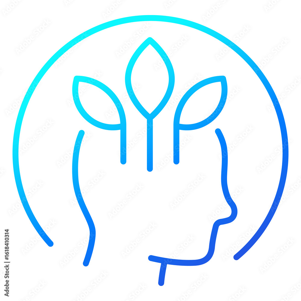 Obraz premium personal growth and self development thin line icon