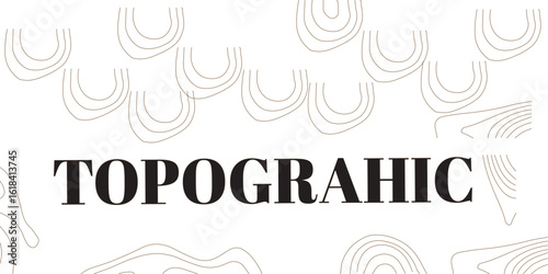 The stylized height of the topographic map contour in lines and contours. The concept of a conditional geography scheme and the terrain path. Vector illustration