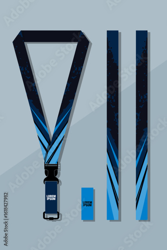 Lanyard design modern style for company in blue Color Combinations