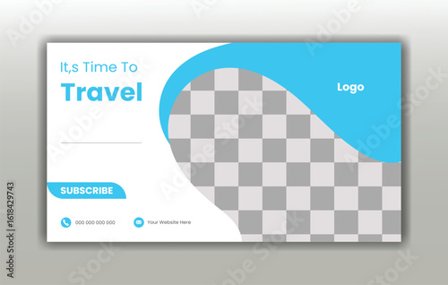  Travel agency youtube thumbnail design and web banner tourism marketing service
