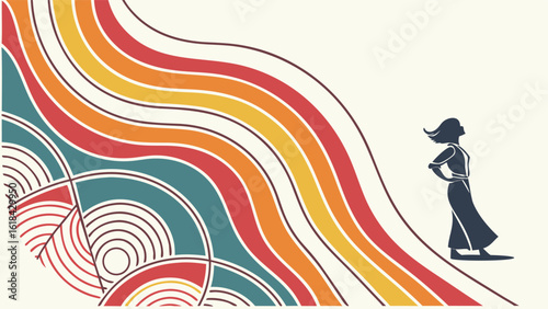 abstract gradient design color lines vector for different use as for screen print, wallpaper, mobile screen etc.