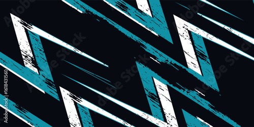Abstract grey blue sports racing concept. Grunge banner background illustration