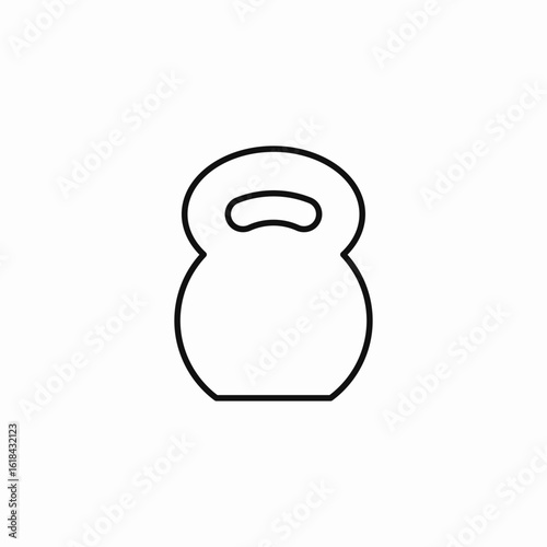 heavy kettlebell weight icon sign vector