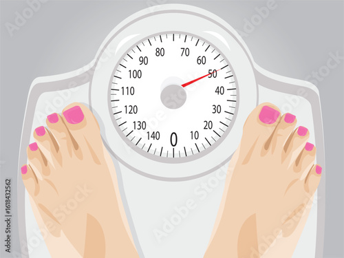 woman standing on a scale for weight loss
