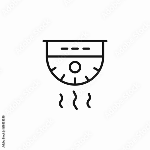 carbon monoxide detector icon sign vector
