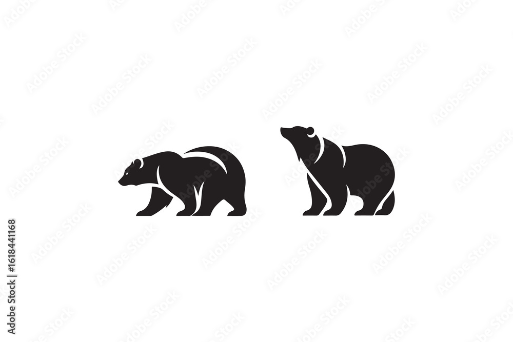Obraz premium vector illustration of a bear logo