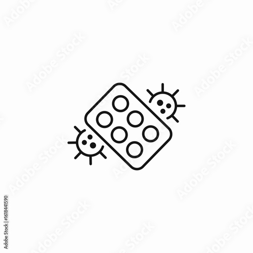 medicine virus treatment icon sign vector