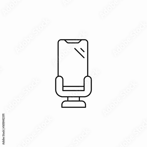 phone stand holder icon sign vector