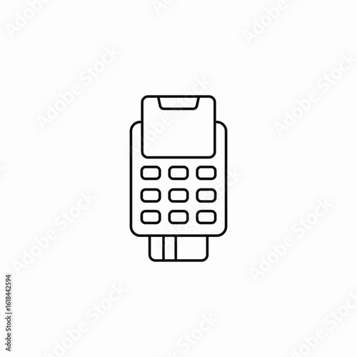 pos terminal device icon sign vector