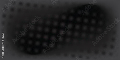 Modern abstract background featuring a digital wave made of glowing dots over a dark black theme ideal for web and design use