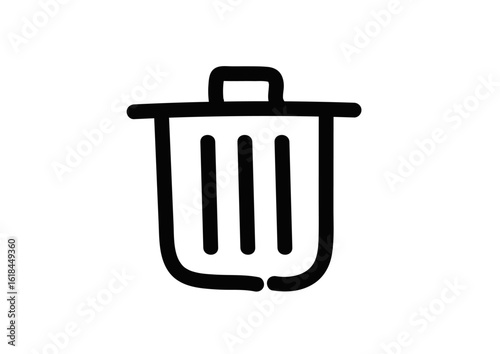 ゴミ箱のアイコン「削除, 整理, かご, リサイクル」, #050505, Trash can icon "Delete, organize, basket, recycle", #050505
