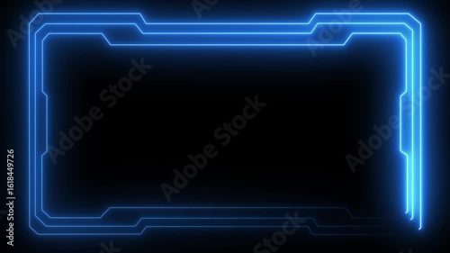 live streaming neon text frame animation box frame neon frame live streaming game live Stream overlay animation for live streaming video Titles 4k motion video 