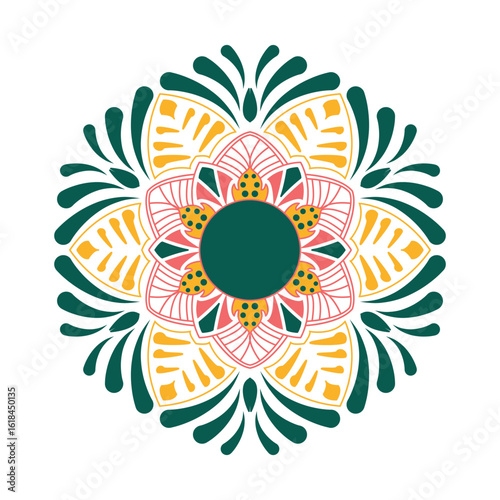 Hand drawn vintage mandala background