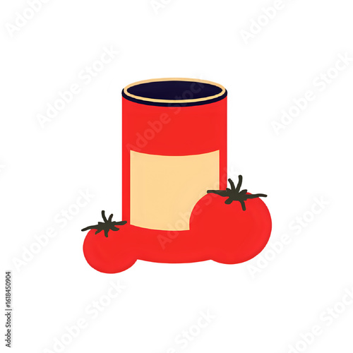 Canned tomato soup and fresh tomato