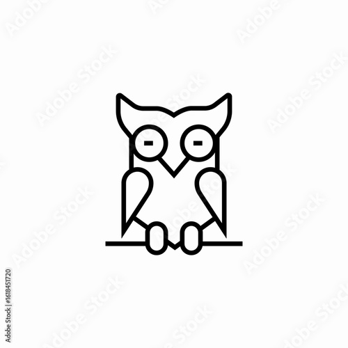 owl wise bird icon sign vector