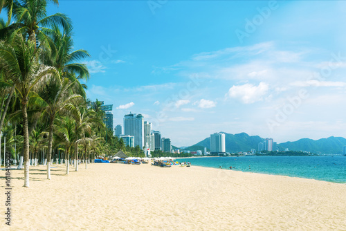 Vászonkép Idyllic tropical beach In Nha Trang, Vietnam