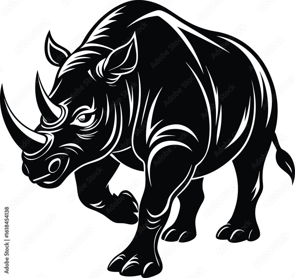 Fototapeta premium rhino vector illustration