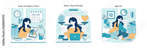 Balancing Study and Life Through Illustrated Scenarios