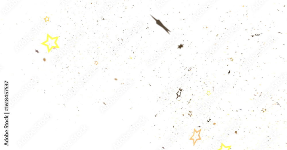 Obraz premium XMAS stars. Confetti celebration, Falling golden abstract decoration for party, birthday celebrate,