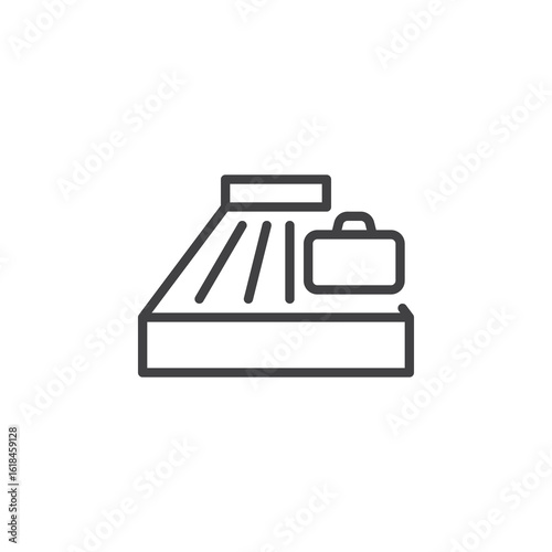 Baggage claim line icon