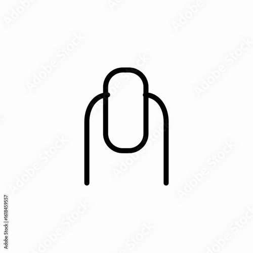 finger with nail icon sign vector