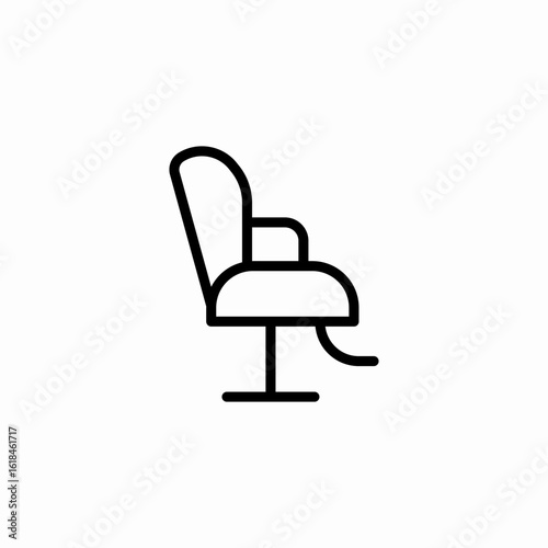 swivel chair furniture icon sign vector