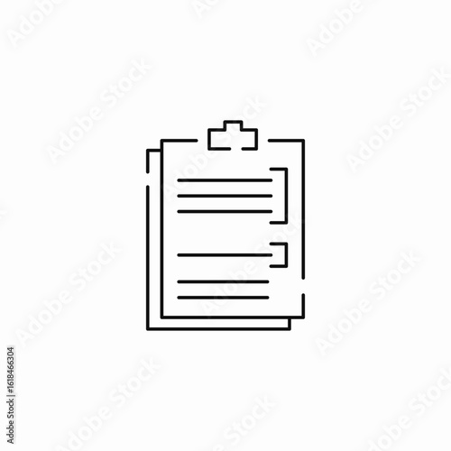 document clipboard papers icon sign vector