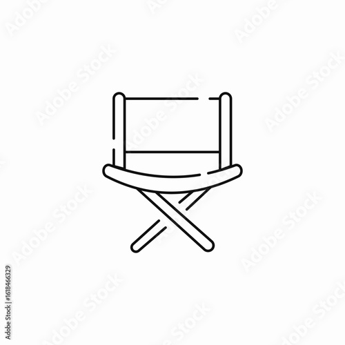 directors chair icon icon sign vector