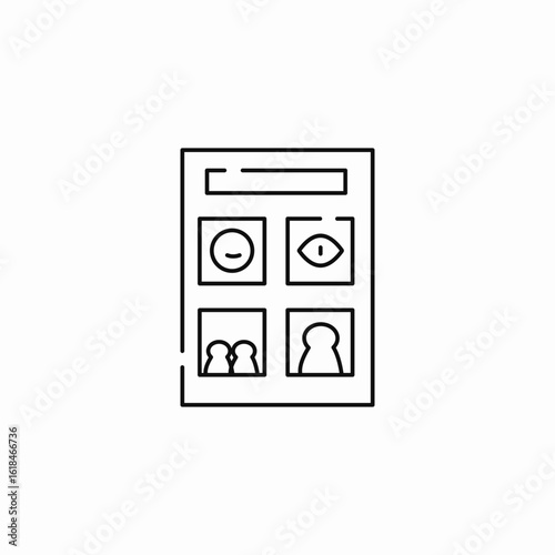film strip pictures icon sign vector