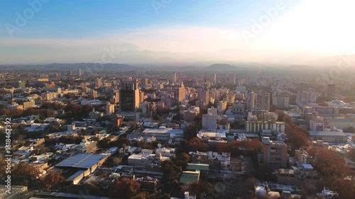 Wallpaper Mural Aerial view of the city of Mendoza, Argentina, on a sunny day with dusty skies. Torontodigital.ca