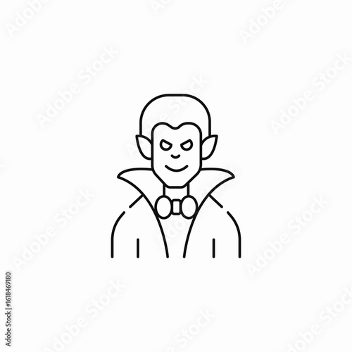 vampire cartoon character icon sign vector