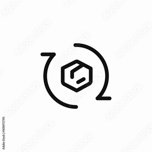 product return exchange icon sign vector