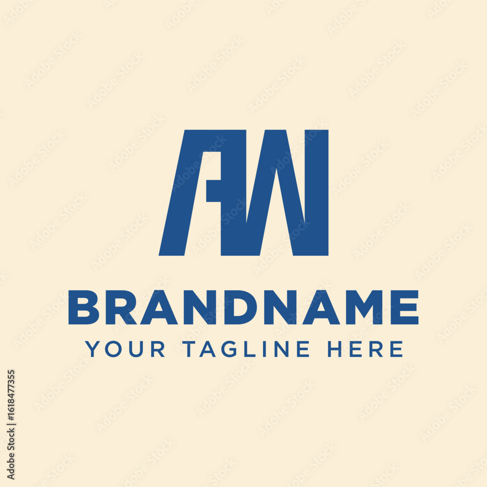 Obraz premium Letters AW Monogram Logo, suitable for any brand with WA or AW initials