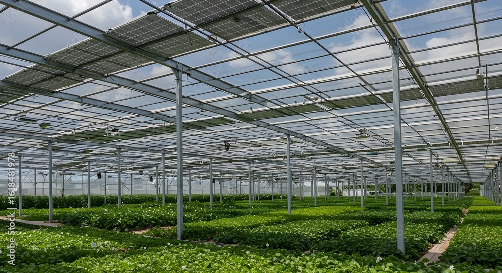 Obraz premium Interior of a greenhouse, a structure designed to cultivate plants