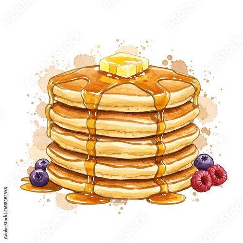 Wallpaper Mural pancakes with honey Torontodigital.ca