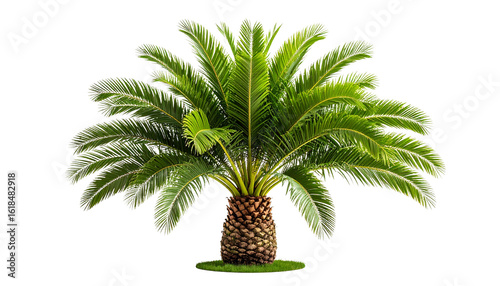 Cycas Revoluta (Sago Palm) – Isolated Plant on White Background