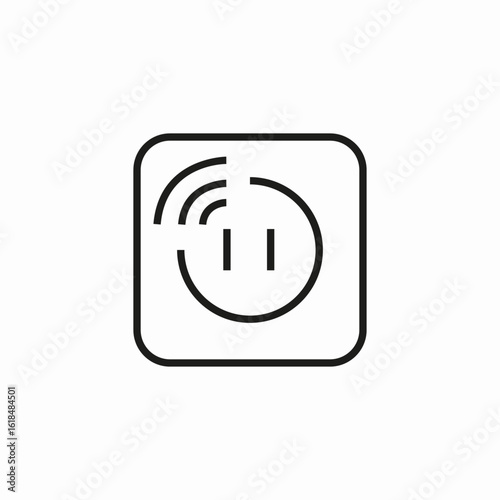 smart power outlet icon sign vector