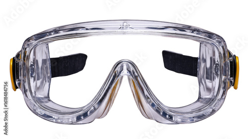 Clear Safety Goggles for Protection Against Dust and Chemical Splashes in Industrial Environments