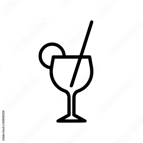 cocktail with lime icon
